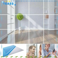 TEASG 10pcs Mirror Stickers  Self-adhesive Mural Wall Tile Stickers