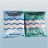Garam Beriodin Peket 1kg - Halus / Kasar - Iodised Refined Salt / Course Salt Pack