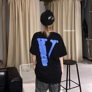 Oversize VLONE LOGO Blue V Hype Streetwear Comfortable Couple Tee