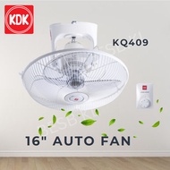 KDK KQ409 16" Auto Fan Wall Fan Kipas Dinding Kipas Auto White