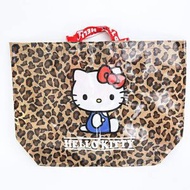 Hello Kitty 凱蒂貓紅色大容量防水購物袋環保手提袋野餐收納袋 [平行進口]