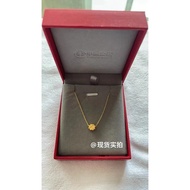 999足金四叶草+S925银镀金项链 999 Pure Gold Four-Leaf Clover Pendant with Gold-Plated S925 Silver Chain