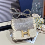 未使用Hermes constance 康康 19 原色蜥蜴 金扣 D刻 盒子 票證
