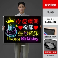 Handheld Class Board Illuminated Letters Retractable Pole Light Box After-School Night Glow Student 