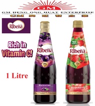 Ribena Blackcurrant Fruit Juice Drinks - Original Blackcurrent  /  Strawberry (1 Litre)