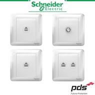 Schneider Affle Plus 13A/15A Switched Socket - White