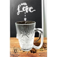 6Pcs Housewarming Gift Diamond Embossed Glass Cup Champagne Wine Glass | Gelas Kaca Crystal Whisky G