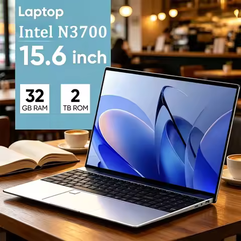 2026 New 15.6 " Laptop Intel N3700 32GB RAM 2TB SSD Ultra Slim Gaming Laptop 1920*1080 Windows 11 Of