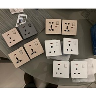 Light Switches, 13 & 15amp switch, 13amp power socket for home installation light switches