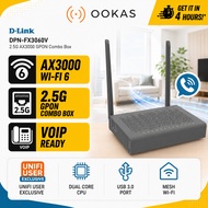 D-Link DPN-FX3060V AX3000 GPON WiFi 6 Router with 2.5GE Port, VoIP, Mesh Support – Unifi Compatible