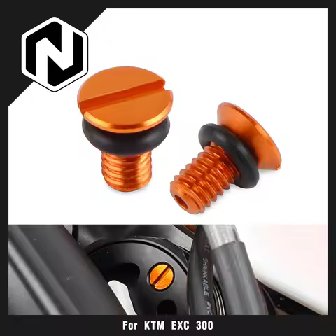 NICECNC For KTM EXC 300 2008-2022 M4 x 0.7 WP Front Fork Air Valve Cap Screw EXCF 350 XCW 500 08-22 