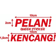SLOW WORDS CUTTING STICKER Size 2cm x 10cm FAST/ Size 1.5cm x 10cm