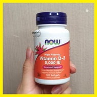 Now Vitamin D3 5000iu 120 softgel vit D 3 5000 iu bukan blackmores gnc