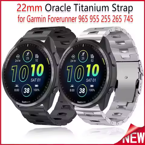 22mm Oracle Titanium Strap for Garmin Forerunner 970 570 965 955 265 Replaceable Watchband For Garmi