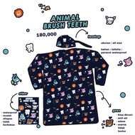 Ready STOCK APD GOWN Cute animal brush tooth reusable motif