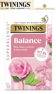 川寧 - Superblend Balance 養生機能茶 玫瑰 檸檬馬鞭草和檸檬香蜂草 維生素B6 20茶包- 平行進口 -EXP: 2026.12
