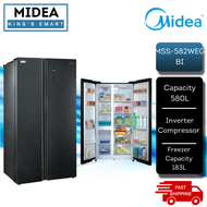 Midea Inverter 580L Side By Side Refrigerator MSS-582WEGBI