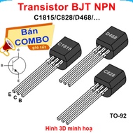 (50 Pieces) Transistor BJT NPN C1815 / C828 / D468...pin TO-92