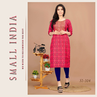 {**ส่งฟรี**} SMALL INDIA 🌺 Cotton Foil Print Kurti 🌺 Kurti Top Only