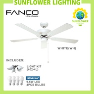 FANCO FFM2000 Fanco Ceiling Fan E-Series FFM 2000 52 inch Light Kit 402-3L MEGAMAN 9.5W LED Bulb