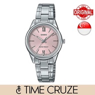 [Time Cruze] Casio LTP-V005 Stainless Steel Pink Dial Quartz Women Watch LTP-V005D-4B2UDF LTP-V005D-
