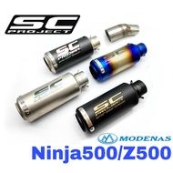 SC Project Exhaust Modenas Z500 Ninja500 2025 Slip on Tabung Muffler Stainless Steel Z 500 NINJA 500