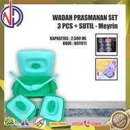 TEMPAT WADAH MAKAN PRASMANAN AQUAMARINE SERVING SET 16 PCS FREE PACKIN