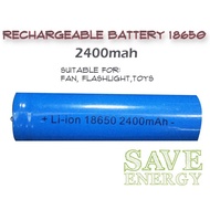 Rechargeable 1850 Lion 3.7V battery 2400MAH