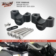 Tracer 9/GT 9GT+ 28mm 1 1/8" Bar Clamp Handlebar Riser Block 20mm Rise For Yamaha Tenere 700 690 XTZ