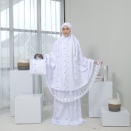 Premium Mukena Dewasa Motif Tabur Bunga Renda Bordir Terbaru 2024 Murah Jumbo Mewah Adem Lembut