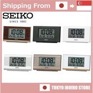 【Japan Quality】 SEIKO SQ793B clock table grain Body size: 7.8 x 13.5 Alarm Radio waves Digital Step 