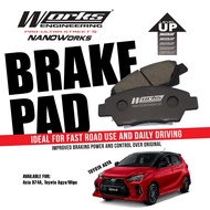 Works Engineering Brake Pad Perodua Axia 2023 D74A / Toyota Agya / Wigo (D0104)