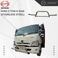 HINO 3TON K-BAR/KBAR/KANGAROO BAR [300 SERIES][WU710/ WU720][6WHEELER][STAINLESS STEEL]