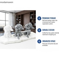 [MD] Knight Shaped Pen Holder Stand Medieval Organizer  Style Resin Desk Decor for Writers Gift Offi