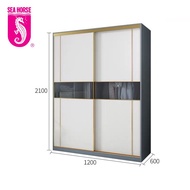 SEA HORSE WAHIE  Luxury Sliding Wardrobe with Locker (Inclusive Installation and Delivery)  (YHT-WAB-HTX)