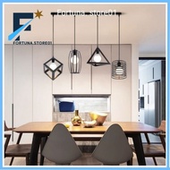 Minimalist living room hanging lamp, parallel ceiling lamp, 4 branches