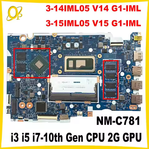NM-C781 for Lenovo Ideapad 3-14IML05 V14 G1-IML/3-15IML05 V15 G1-IML Laptop Motherboard with i3 i5 i