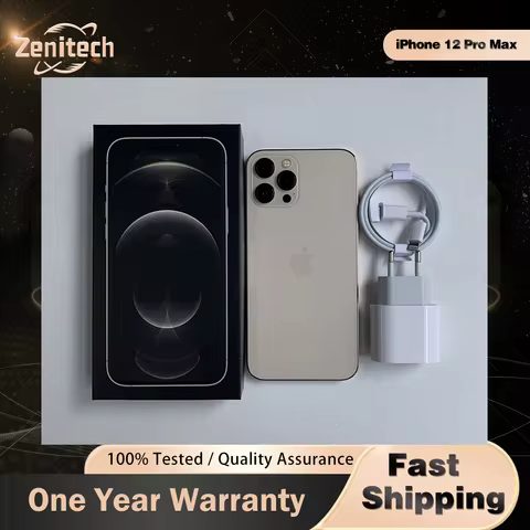 Apple iPhone 12 Pro Max 5G Mobile Phone Face ID NFC 128GB/256GB/512GB 6.7'' Triple 12MP IOS A14 Bion