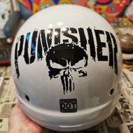 Punisher Skull Motorcycle Helmet Sticker Personality Trend High Quality Reflective Tape Waterproof C