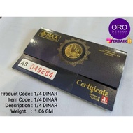 ¼ Dinar 1.06gram/emas 999.9 Original by  Orodesign