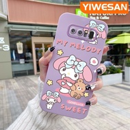 YIWESAN ปลอกสำหรับ Samsung Galaxy Note 8 Note8 Note9 Note9 เคสกรณีการ์ตูนหวาน Melody แบบกันกระแทกตารางขอบ Softcase ซิลิโคนปลอกเต็มปกกล้องกรณีการป้องกัน