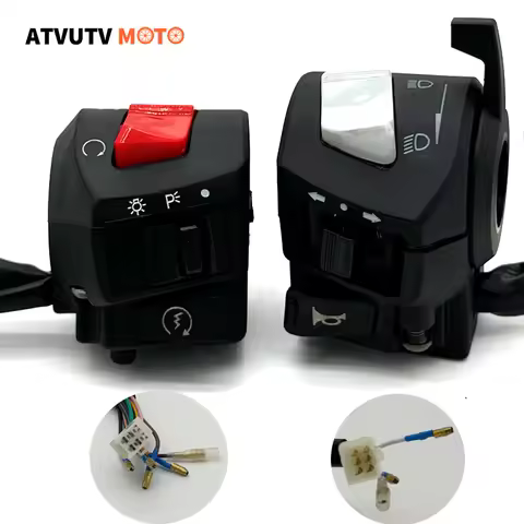 22mm 7/8" Motorcycle Handle Bar Switches Fog Light Horn Turn Signal Electric Start Handlebar Control