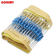 50pcs 1/2W Metal film resistor 1R~2.2M 50R 100R 220R 330R 1K 1.5K 2.2K 3.3K 4.7K 10K 22K 100K 100R 2