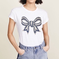 iCONiC Diamonds are a girl’s best friend T-shirt #20462 สีน้ำเงิน  เสื้อยืด สีขาว ผ้าคัทต้อน เสื้อยื