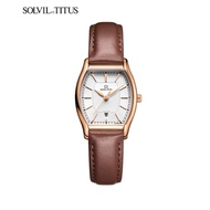 Solvil et Titus W06-02825-010 Women's Quartz Analogue Watch in White Dial and Leather Strap