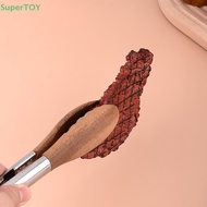 SUPERTOY Cooking Tongs, Walnut Wood Tongs, Cooking Tongs, Stainless Steel Non-Slip Walnut Salad Tong