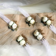 Premium Wedding Hand Corsage (FREE BOX) / Bridesmaid Corsage / Prom Bracelet / RADHIKA CORSAGE