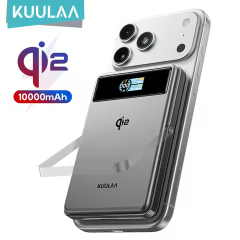 KUULAA Qi2 Magnetic Power Bank 10000mah 15W Wireless Charging 20W Wired Charge Qi2-Certified for iPh