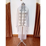 Light Gray Embroidery Veil / slayer Veil full Sequins / Bride Veil / Selayer Pearl / Bridal Veil / m