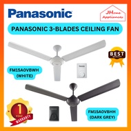 PANASONIC CEILING FAN REGULATOR FM15A0VBWH / FM15A0VBHH 60"/150CM 3 BLADE (WHITE / DARK GREY)